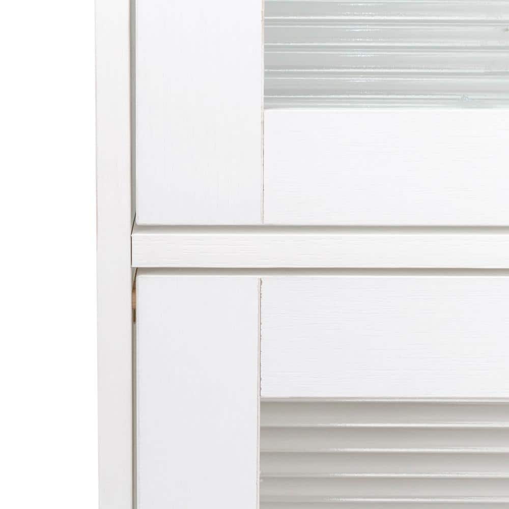 White Wood Pantry Organizer, Storage Cabinet Floor-to-Ceiling Low Cabinet w