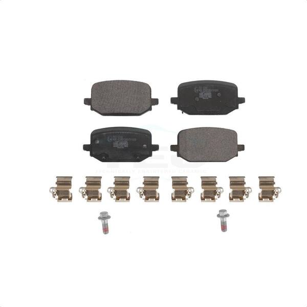 A-Premium Rear Ceramic Brake Pads Set For Toyota Avalon, Camry, Solara (2000-2008) | 4 Pads With Hardware & Lubricant