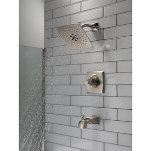 Everly H2Okinetic Single-Handle 3-Spray Tub and Shower Faucet in SpotShield Brushed Nickel (Valve Included)