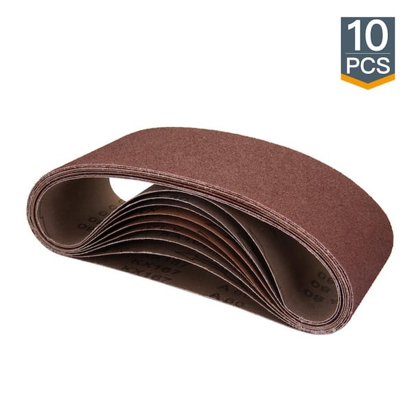 3 Pack, 180 Grit 37" x 60" Sanding Belts Aluminum Oxide Cloth Sander Belts