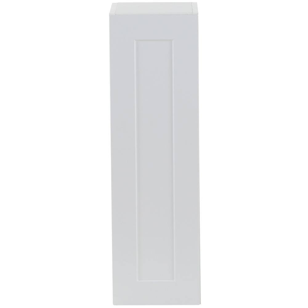 Hampton Bay Cambridge White Shaker Assembled All Plywood Wall Cabinet with 1 Soft Close Door (9 in. W x 12.5 in. D x 30 in. H) CM0930W-WH Sansujyuku sansujyuku.com