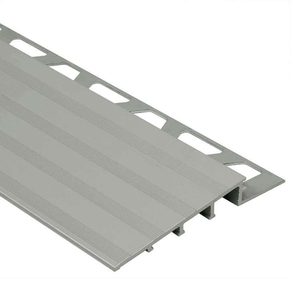 Reno-Ramp Satin Anodized Aluminum 1/4 in. x 8 ft. 2-1/2 in. Metal Reducer Tile Edging Trim price history on PriceWatchPro