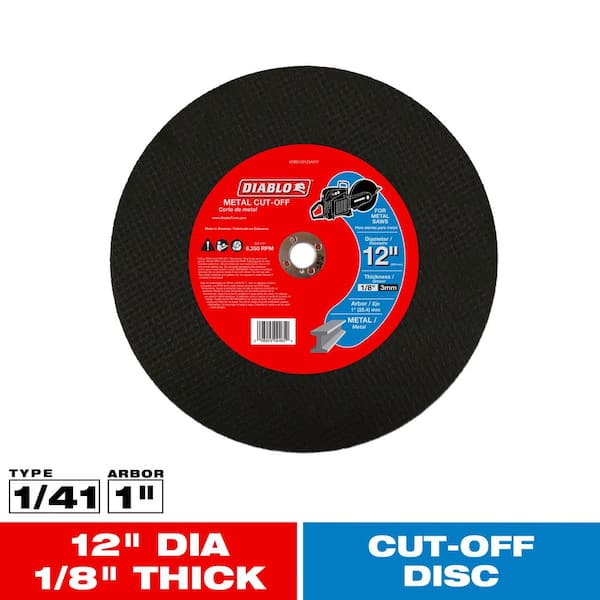 DIABLO 12 in. x 1/8 in. x 1 in. Metal High Speed Cut-Off Disc