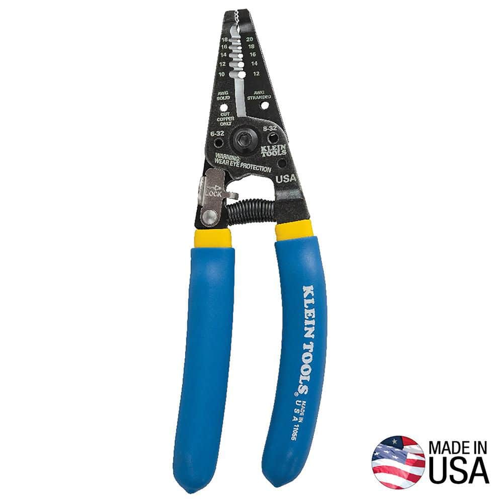 Klein Tools Solid and Stranded Copper Wire Stripper and Cutter 11055 - The Home Depot