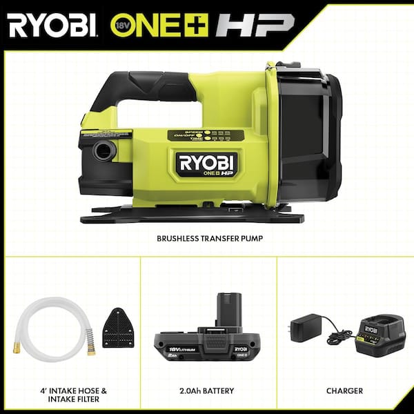 RYOBI ONE+ HP Brushless 1/4 hp. 18V Cordless Battery Powered Transfer Pump  in Canada