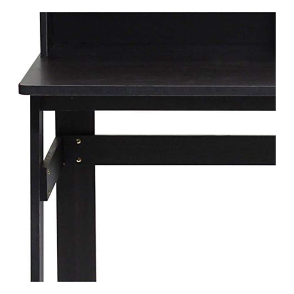 Espresso A-Frame Computer Desk with Hutch and Drawer