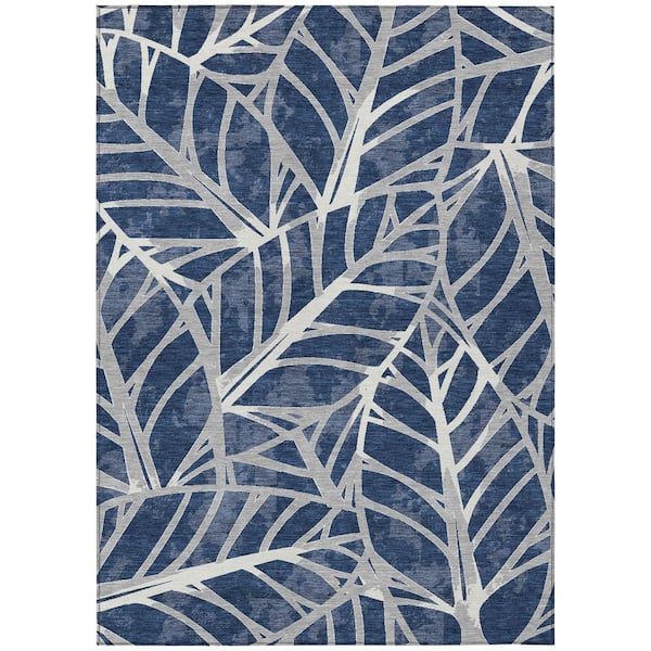Chantille Machine Washable Indoor/Outdoor Abstract ACN2866 Navy 10 ft. x 14 ft. Area Rug