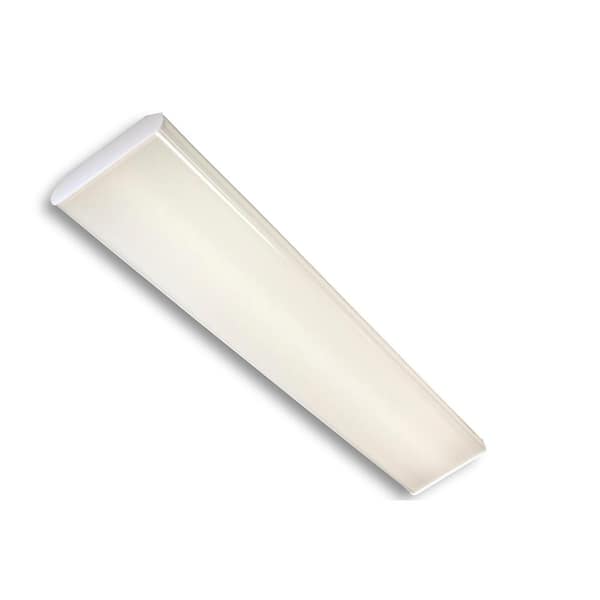HALCO LIGHTING TECHNOLOGIES 4 ft. 6242 Lumens 46-Watt Integrated LED Dimmable White Diffused Lens Wraparound Light, 4000K Cool White 10301