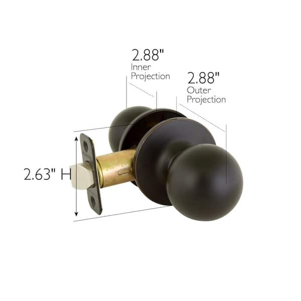 Ball Aged Bronze Hall and Closet Door Knob Ball Aged Bronze Hall and Closet Door Knob