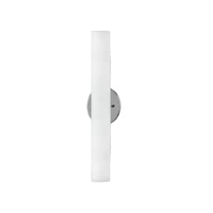 Bute 18 in. 1-Light 22-Watt Brushed Nickel Integrated LED Wall Sconce