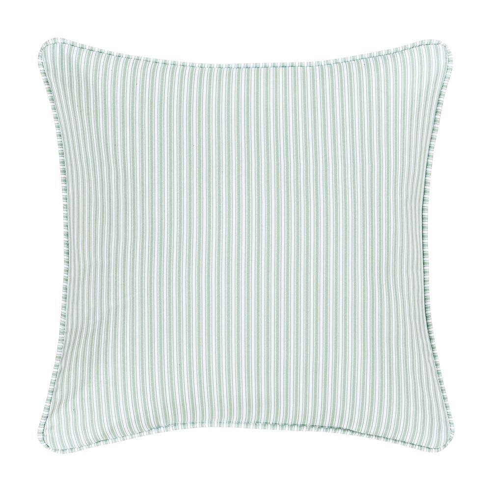 Sage and Blush 16" Embroidered Floral Square Throw Pillow