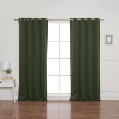 Green Grommet Curtains Window Treatments The Home Depot