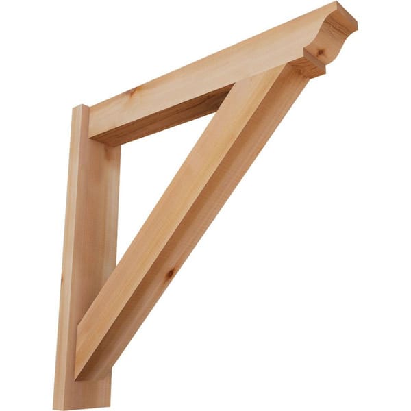 Ekena Millwork 6 in. x 30 in. x 30 in. Western Red Cedar Traditional Smooth Outlooker