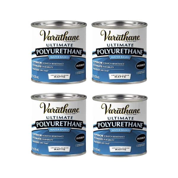 Varathane 8 oz. Clear Matte Water-Based Interior Polyurethane (4-Pack)