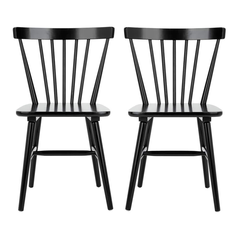 SAFAVIEH Winona Black Spindle Back Dining Chair (Set of 2) DCH8500A