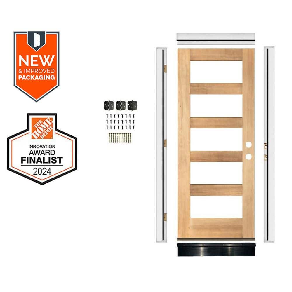 Krosswood Doors 32in.x80in. Modern Hemlock LH 5Lite Clear Glass