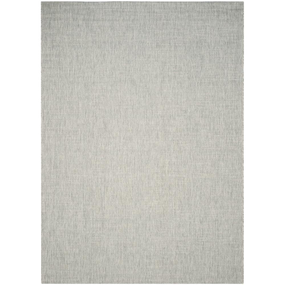 Courtyard Gray Round Synthetic Easy-Care Outdoor Rug - 95"