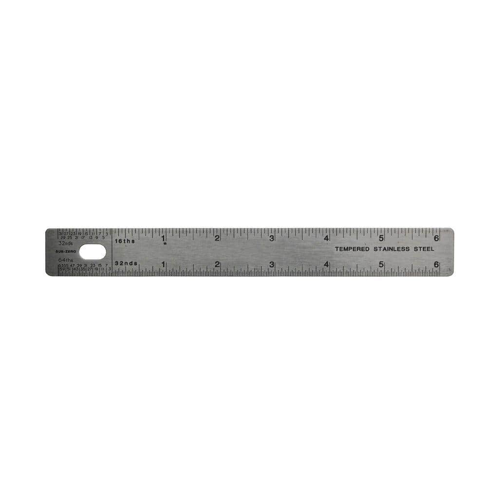 6 inch steel ruler from