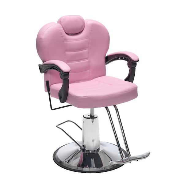 White PU Leather Hair Beauty Salon Equipment Silver Hydraulic