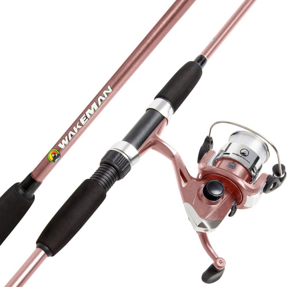 78 in. Pole Pink Fiberglass Rod and Reel Combo Medium Action, Size 30  Spinning Reel for Lake Fishing (2-Piece) 654333DYL - The Home Depot
