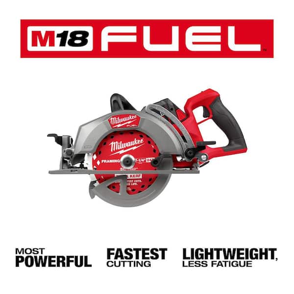 M18 FUEL 18V Lithium-Ion Cordless 7-1/4 in. Rear Handle Circular Saw Kit with FORGE 12.0 Ah Battery and Rapid Charger