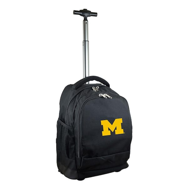 Denco NCAA Michigan 19 in. Black Wheeled Premium Backpack