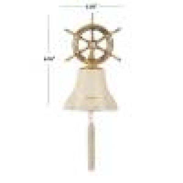 Brass Decorative Wall Hanging Om bell (6 Inch) – ServDharm