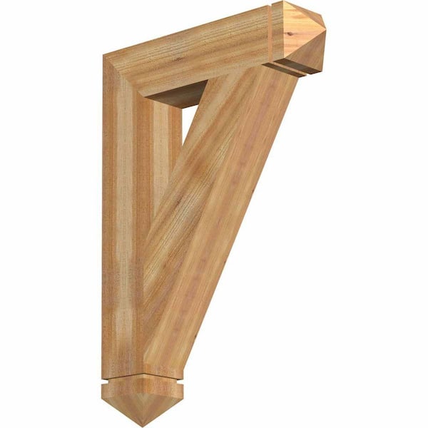 Ekena Millwork 6 in. x 40 in. x 28 in. Western Red Cedar Traditional Arts and Crafts Rough Sawn