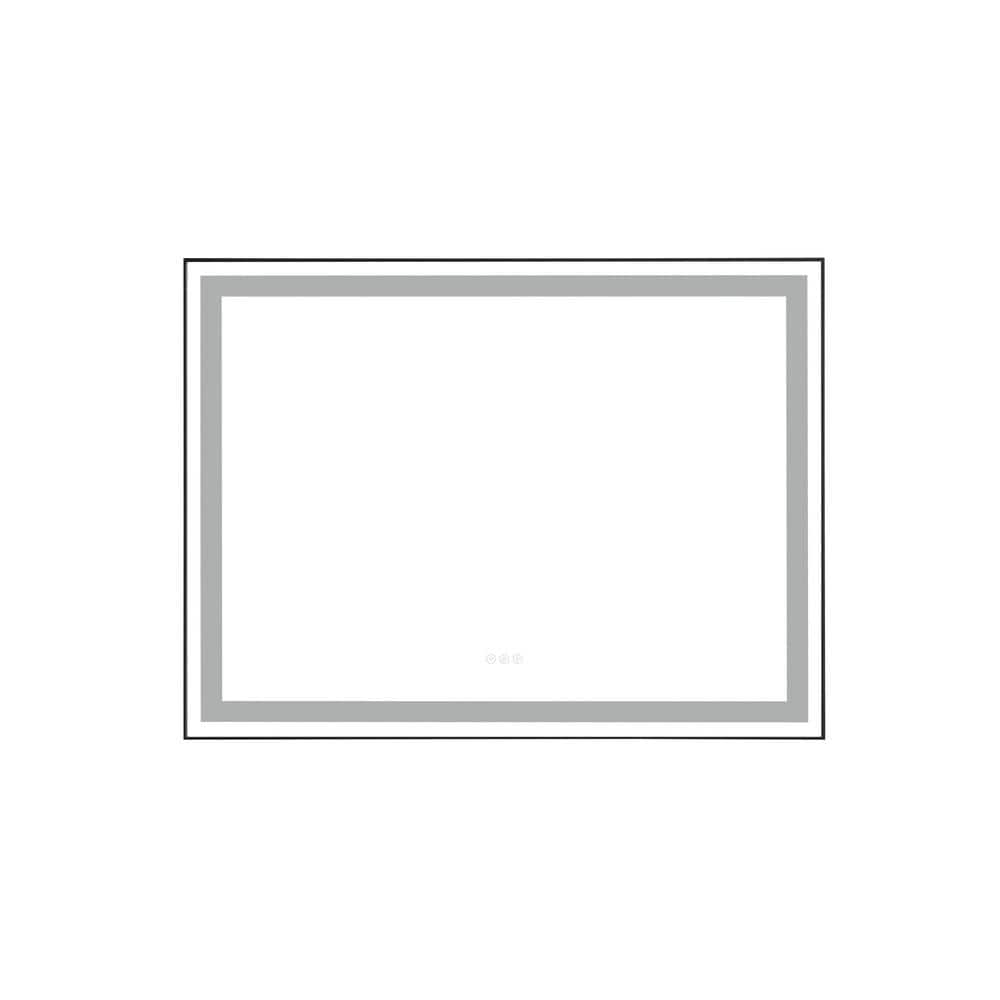 48 in. W x 36 in. H LED Lighted Bathroom Makeup Mirror with High Lumen+A
