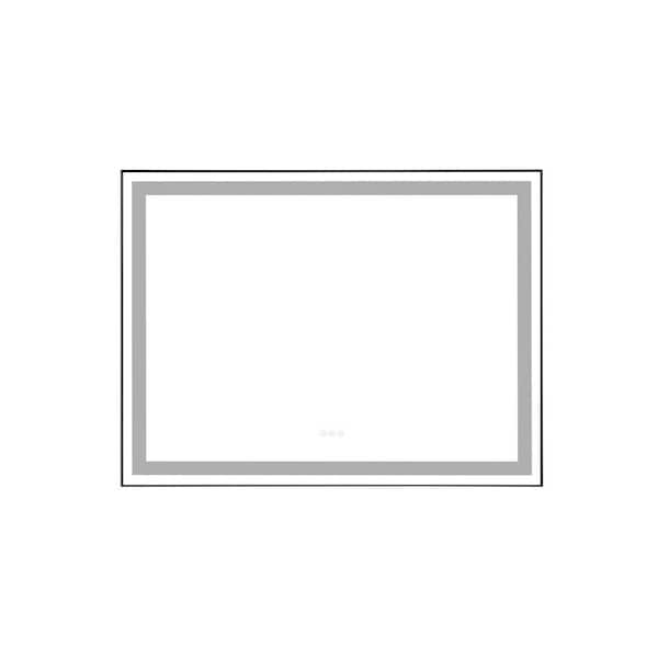 Aoibox 48 in. W x 36 in. H LED Lighted "Bathroom Makeup Mirror with High Lumen+AntiFog