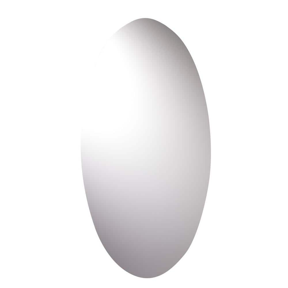 Oval Bathroom Mirror with Distancers