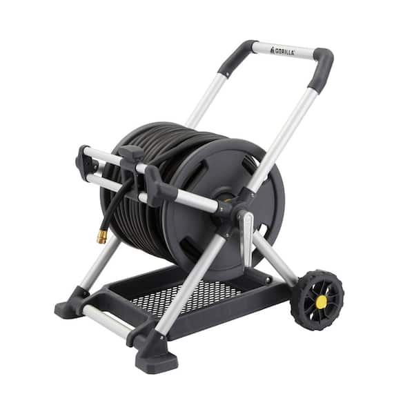 Portable Hose Pipe Reel，Garden Hose Reel Cart with 2 Wheels, Hose and  Handle, Portable Water Hoses Carts Metal Handle for Yard, Lawn, Farm, Patio  (Size : with 20m Hose) : : Patio