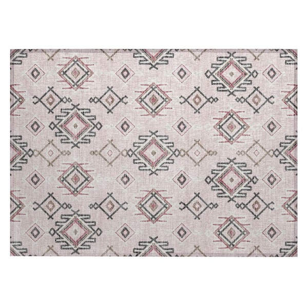 Chantille Machine Washable Indoor/Outdoor Abstract ACN3042 Pink 2 ft. x 3 ft. Accent Rug