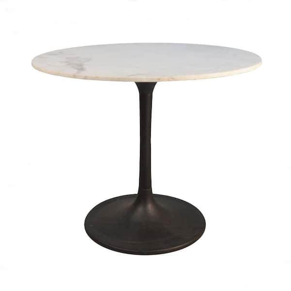 36 In Enzo Black Round Marble Top, 36 Round Kitchen Table With Leaf
