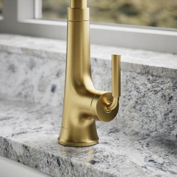 KOHLER Tone Single Handle Pull Down Sprayer Kitchen Faucet in