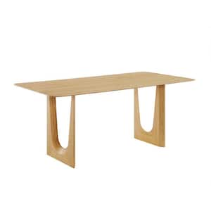 Hanna 72 in. Rectangle Wheat Bamboo Seats 4-Dining Table