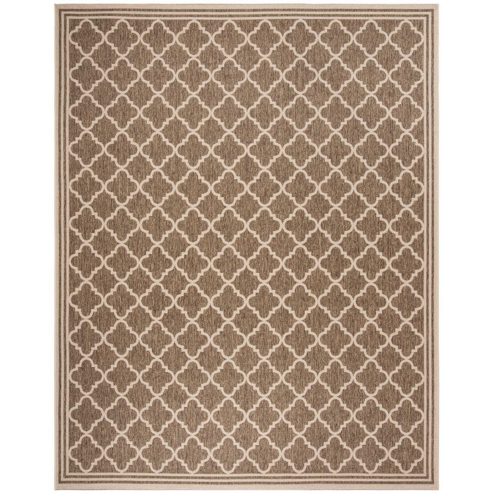 SAFAVIEH Beach House Beige/Cream 8 ft. x 10 ft. Trellis Indoor/Outdoor