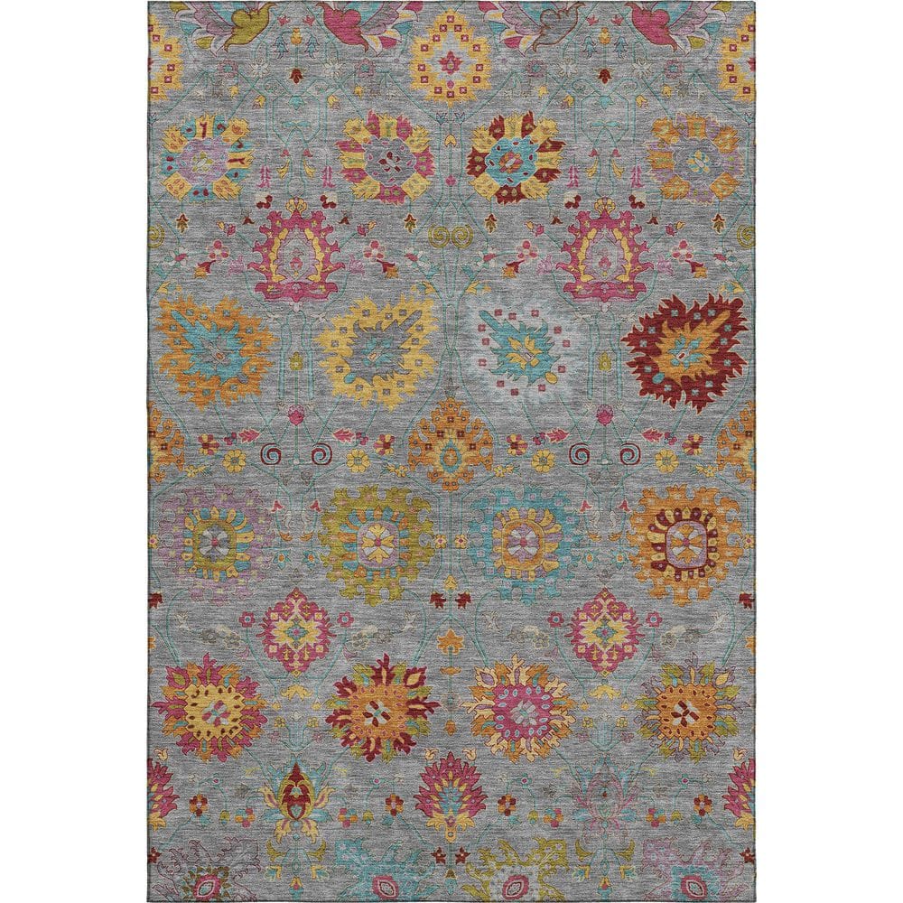 Mayfield Premium Machine Washable Abstract AMF2288 Gray 8 ft. x 10 ft. Area Rug price history on PriceWatchPro