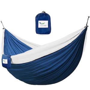10 ft. Parachute Double Hammock in Navy/ White