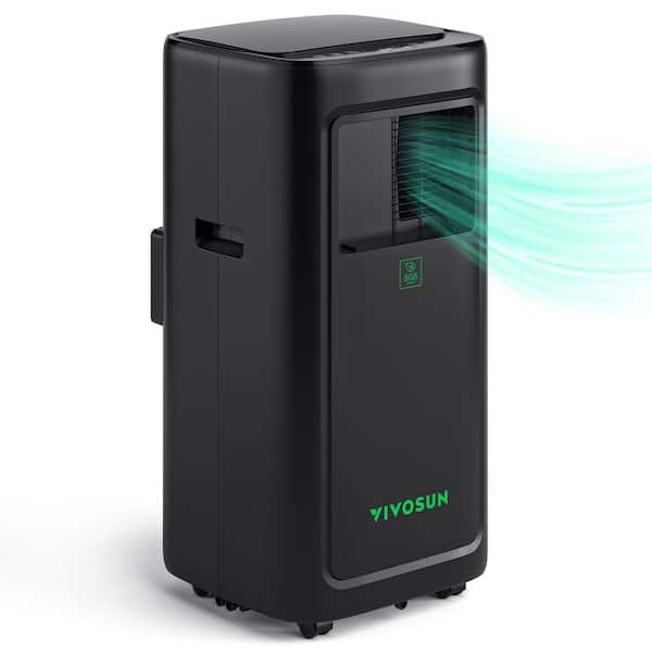 8000 BTU 4-in-1 Portable Air Conditioner with Remote Control in Black, Designed for Growing Environments
