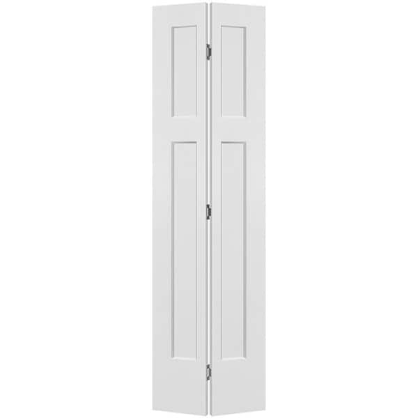 Masonite 24 in. x 80 in. 3-Panel Winslow Hollow Core Primed Molded Composite Bi-fold Door