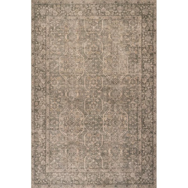 Corali Traditional Vintage and Distressed Green 8 ft. x 10 ft. Indoor Area Rug
