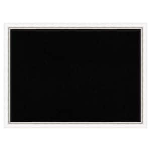 Morgan White Silver Wood Framed Black Corkboard 30 in. x 22 in. Bulletin Board Memo Board