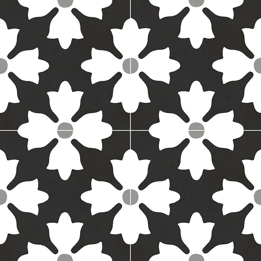 Take Home Tile Sample-Bold Blooms 4 in. x 4 in. Matte Porcelain Floor and Wall Tile price history on PriceWatchPro