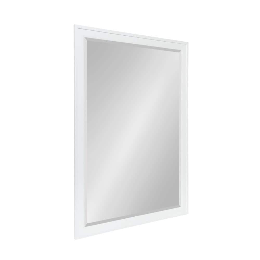 Elegant Full-Length White Polystyrene Vanity Mirror 44.5"