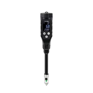 Black Smart Bluetooth Soil PH TEMP Meter with APP Control Garden Potted Plants Acidity Data Monitor for Greening Farms
