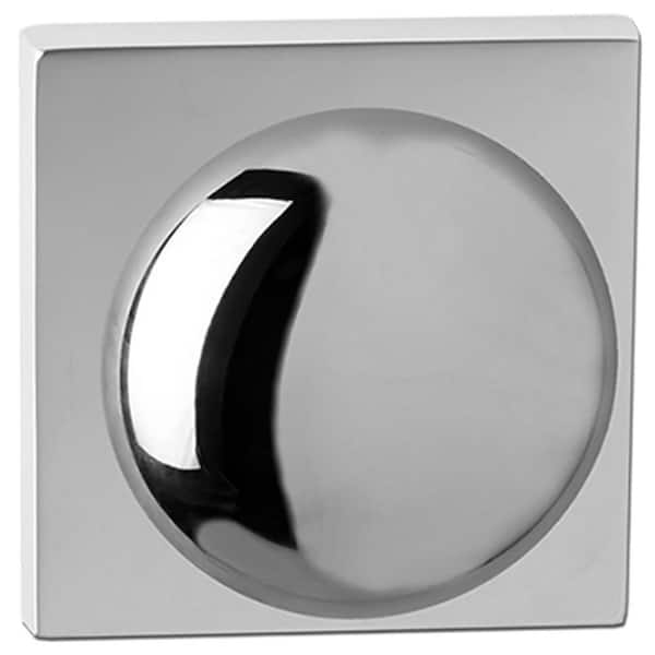 DELANEY HARDWARE Bravura Macon 906-7 Bright Chrome Privacy (Bed/Bath) Door Knob w/ square trim