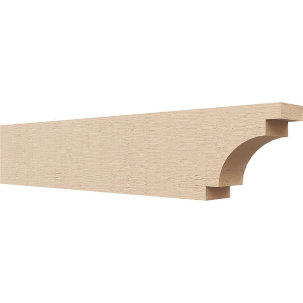 Ekena Millwork 2-in. x 4-in. x 20-in. Mediterranean Woodgrain, Primed Tan Timberthane Polyurethane Rafter Tail Brace