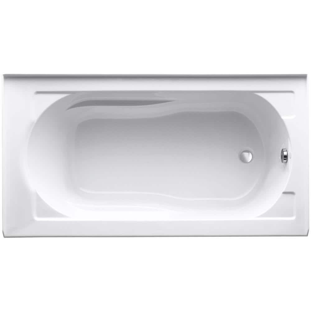 Devonshire 60" White Acrylic Alcove Bathtub with Right-Hand Drain