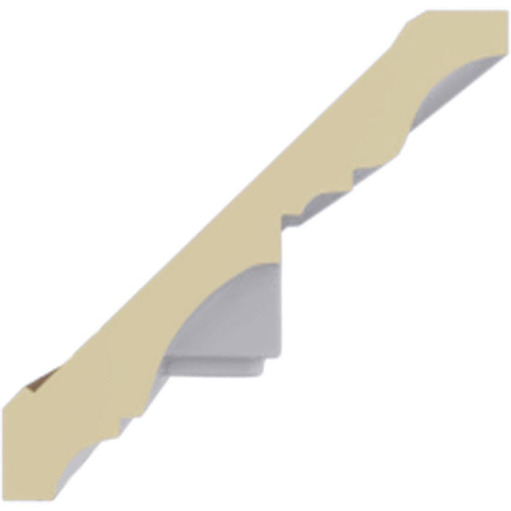 Primed White Polyurethane Geometric Crown Moulding Sample